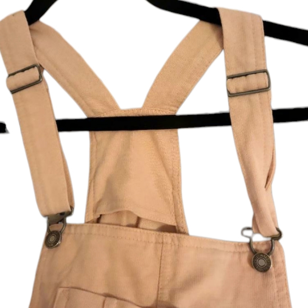 WALLFLOWER Pink Jogger Style Overalls Adj Straps Pckts Drawcord Waist Stretch LG - Picture 8 of 15